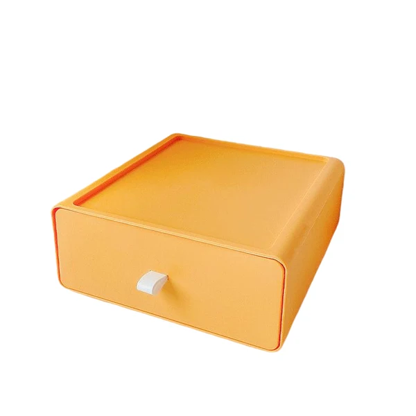 Long-Lasting Maxbell Drawer Desktop Storage Box Home Cosmetic Jewelry Desktop Organizer Container Yellow Next-Generation