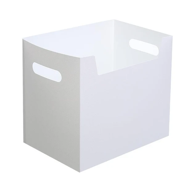Efficient Maxbell Simple Desktop Storage Box Portable Folder Organizer Home Office Cabinet White Functional