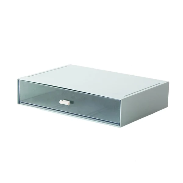 Exceptional Maxbell Desktop Drawer Storage Box Bathroom Supplies Organizer Blue 1 Grid Smart