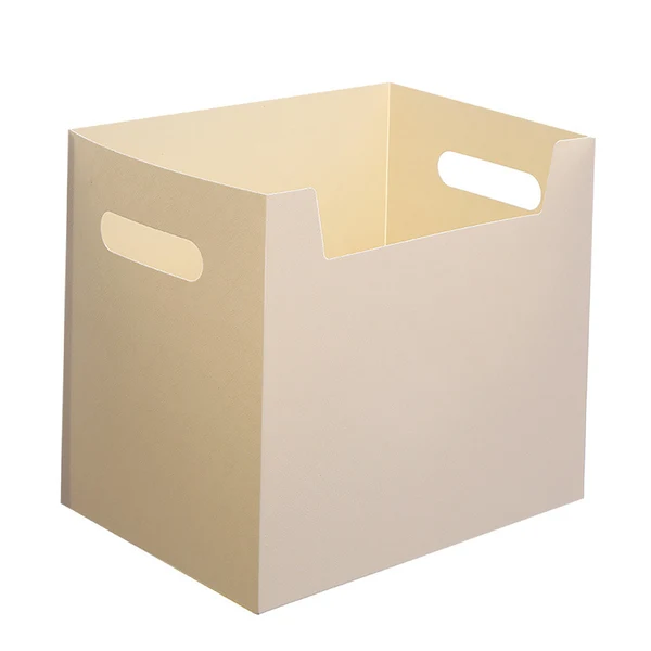 Official Maxbell Simple Desktop Storage Box Portable Folder Organizer Home Office Cabinet Beige Enhanced