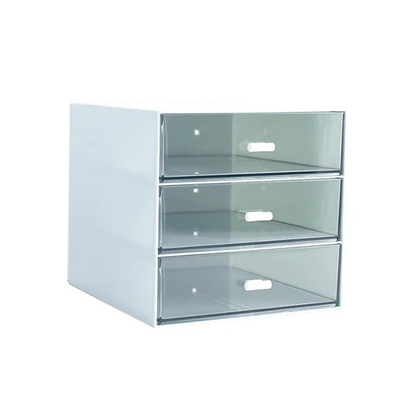 Artisan Maxbell Drawer Storage Box ABS Plastic Gadget Storage Box for Stationery Storage Blue Three Grids Superior