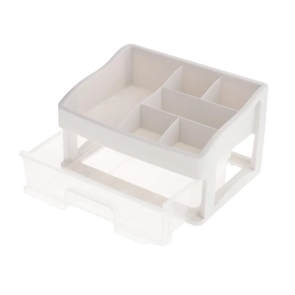 Elite Maxbell Multi-Function Makeup Storage Box Desk Organizer for Desktop Countertop 23.3x17x13.5cm Functional