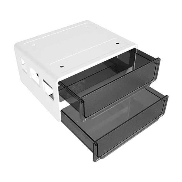 World-Class Maxbell Self Stick Table Storage Box Hidden Storage Box for Sundries Closet Office Black S Efficient