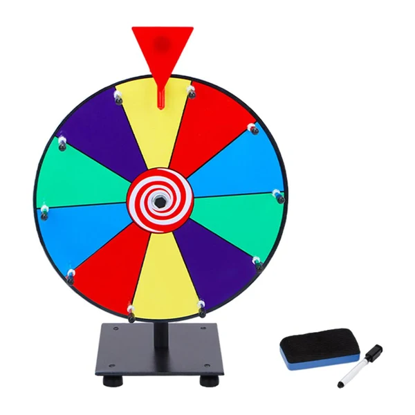 Relaxed Maxbell 12 Spinning Prize Wheel Fortune Spin Game for Trade Shows 10 Color Slots World-Class