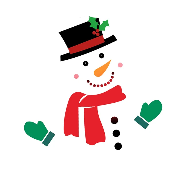 Premium Material Maxbell Snowman Refrigerator Sticker Expression Waterproof Christmas Decor CT032 Refined