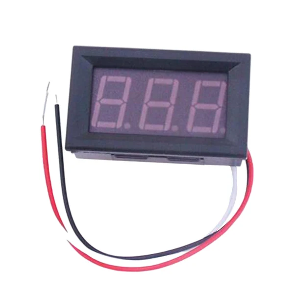 Environmentally Friendly Maxbell 1Pcs LED Mini Digital Voltmeter DC 0-100V Detector Usage Monitor Multimeter Red User-Friendly