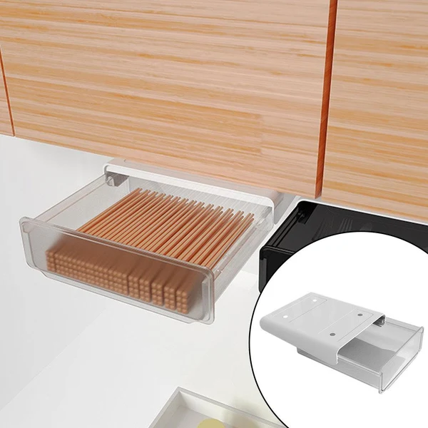 Sophisticated Maxbell 1pc Under Table Drawer Hidden Organizer for Office Stationery School Drawer White Exceptional