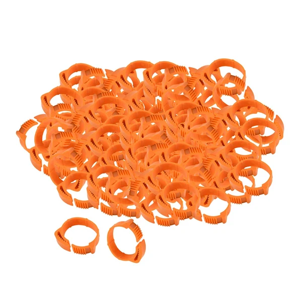 Sustainable Maxbell 100x Chicken Leg Rings 001-100 Duck Chicks Leg Band Clip Orange Fine Crafted