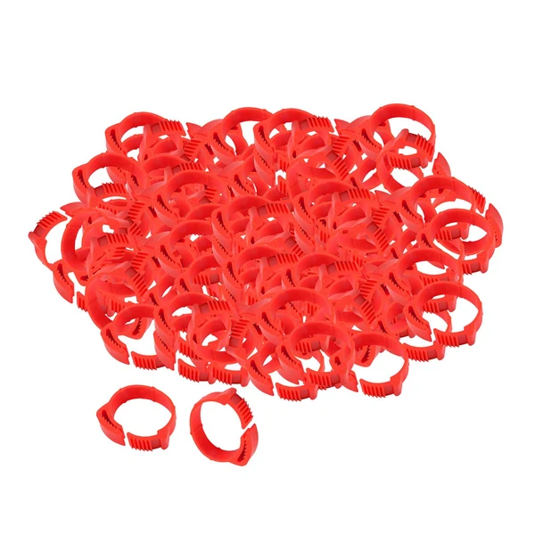 Effective Maxbell 100x Chicken Leg Rings 001-100 Duck Chicks Leg Band Clip Red Trendy