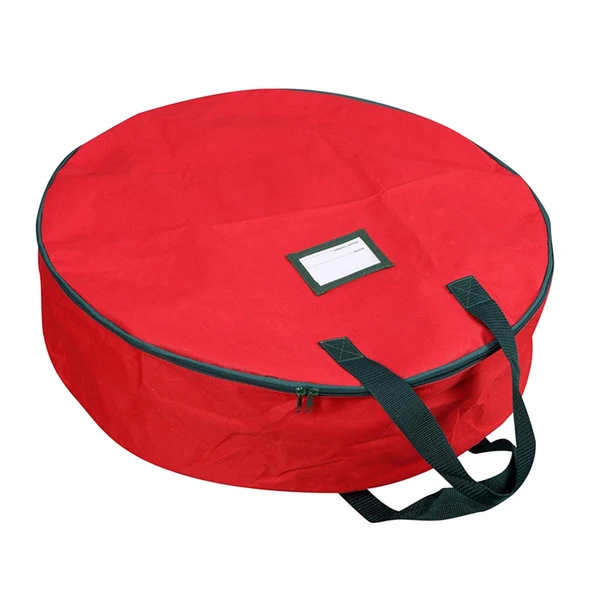 Functional Maxbell Christmas Wreath Storage 30 Holiday Storage Container 600D Oxford Fabric red Exceptional
