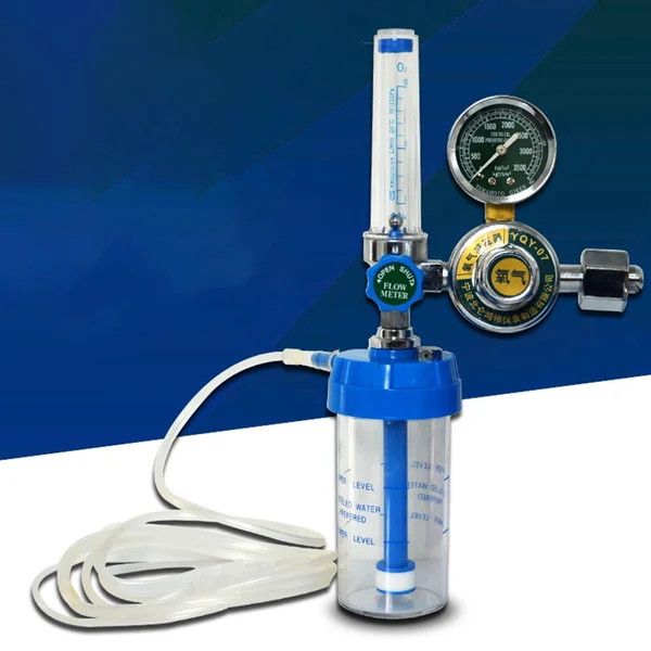 Healthy Maxbell O2 Flow Meter Pressure Reducing Valve with Humidifier Bottle for Elderly Modern