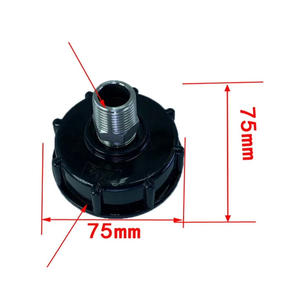 Efficient Maxbell Small IBC Hose Tote Tank Drain Adapter Connector DN15 1 2 Threads Durable Practical