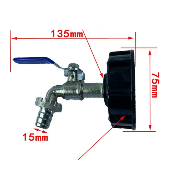 High-Grade Maxbell Yard IBC Water Tank Adapter Water Hose Connector Fine Thread Fitting Parts Soft