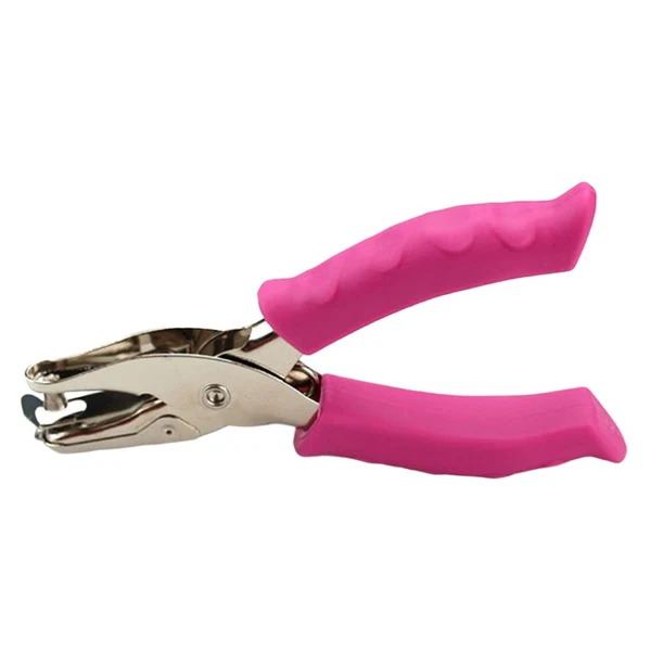 Fast Maxbell Hole Paper Punch Perforator Metal Hand Held Paper Puncher Pink 6mm Versatile