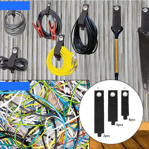 Stylish Maxbell Heavy-Duty Storage Straps Extension Cord Holder Organizer 12pcs 4M 6L 2XL Sustainable