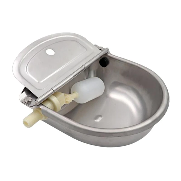 Modern Maxbell Stainless Steel Waterer Bowl Goat Sheep Pig Float Bowl for Horse Cattle Goat Casual