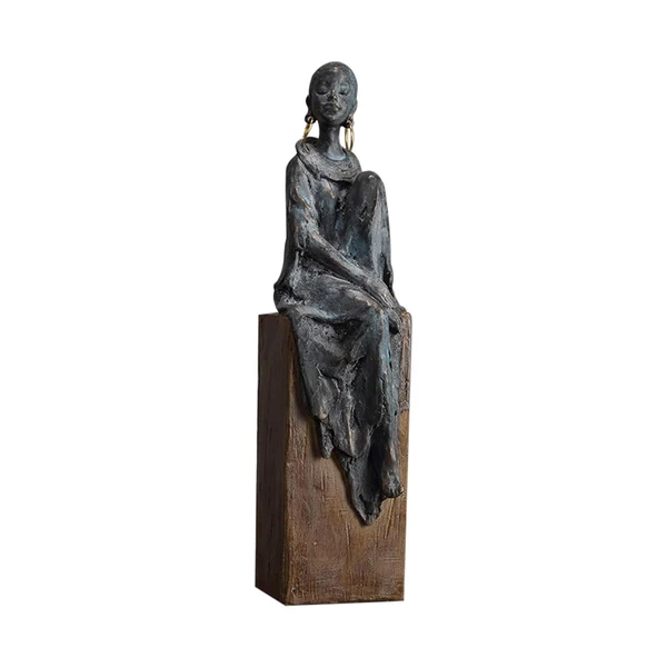 Official Maxbell African Statues Figurine Women Figure for Living Room Decor 16.5cmx14cmx42cm Next-Generation