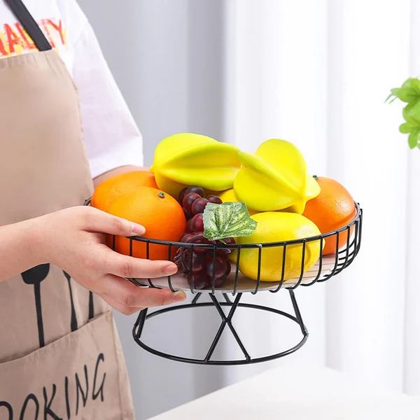 Original Design Maxbell Countertop Counter Fruit Basket Holder with Base for Food Displaying Kitchen S Relaxed