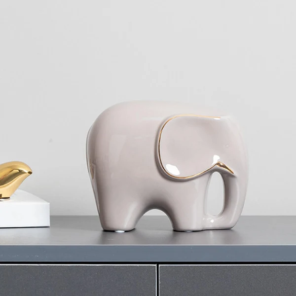 Proven Maxbell Modern Ceramic Elephant Statue Furnishing for Bedroom Living Room Decoration Gray S Contemporary