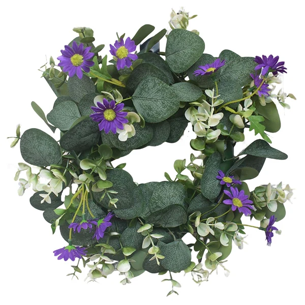 Safe Maxbell 12 Eucalyptus Wreath Garland Greenery for Front Door Holiday Decoration purple Expertly Made