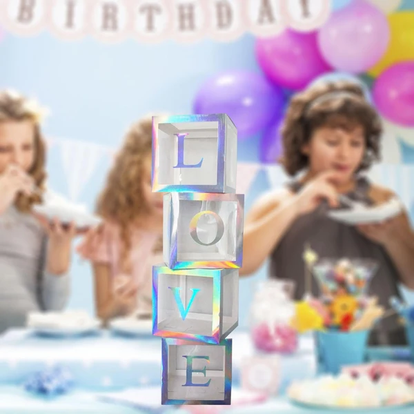 Organic Maxbell Reusable Clear Balloon Boxes W Letters Party Supplies Silver LOVE Secure