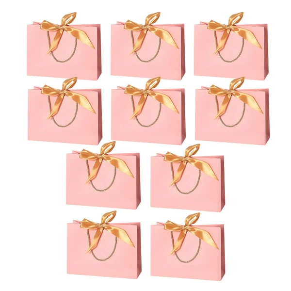 Fine Crafted Maxbell 10x Party Gift Bag Resuable Thicken Paper for Celebrations Party Baby Shower Pink XS Professional