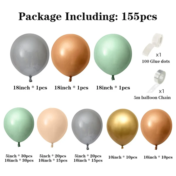 Consistent Maxbell 155x Balloons Garland Arch Kit Background Decorations for Party Events Exceptional