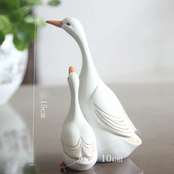 Organic Maxbell Mother Duck and Ducklings Figurine Sculpture Resin Statue Crafts L 10X15cm Lightweight