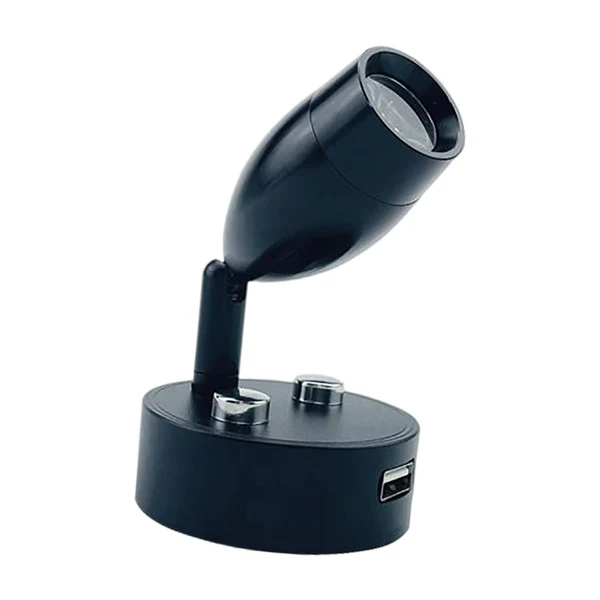 Classic Maxbell LED Lights 12V-24V USB Charging Port Aluminum for RV Camper Camping Black 3000K Convenient
