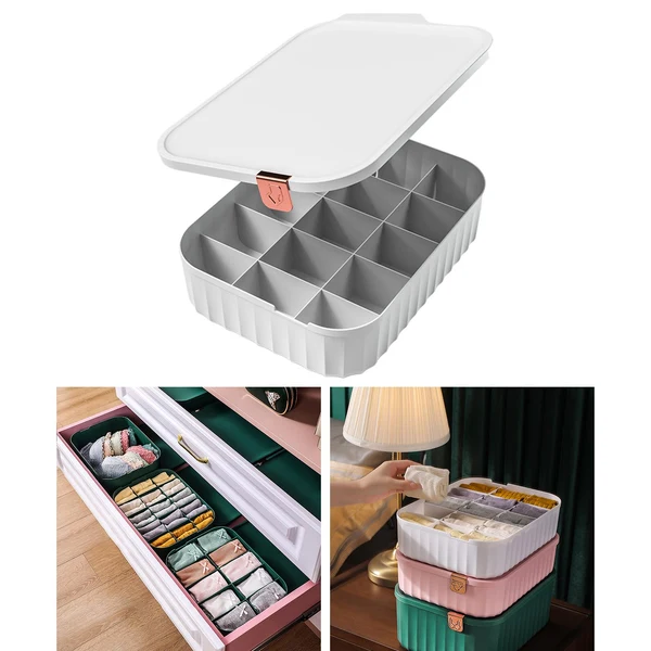 Healthy Maxbell Underwear Organizers Divider Wardrobe Organisers for Bra 15 Grids White Long-Lasting