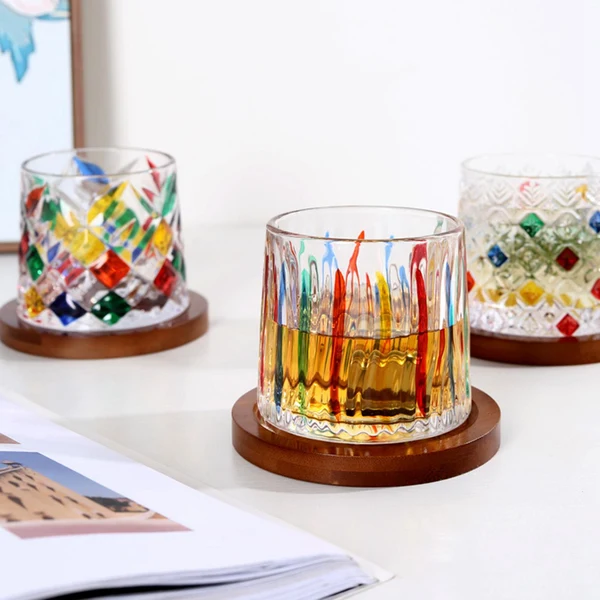 Safe Maxbell Old Fashioned Cocktail Glass Juice Glass Tumbler for Bourbon Rum Cognac A High-Quality
