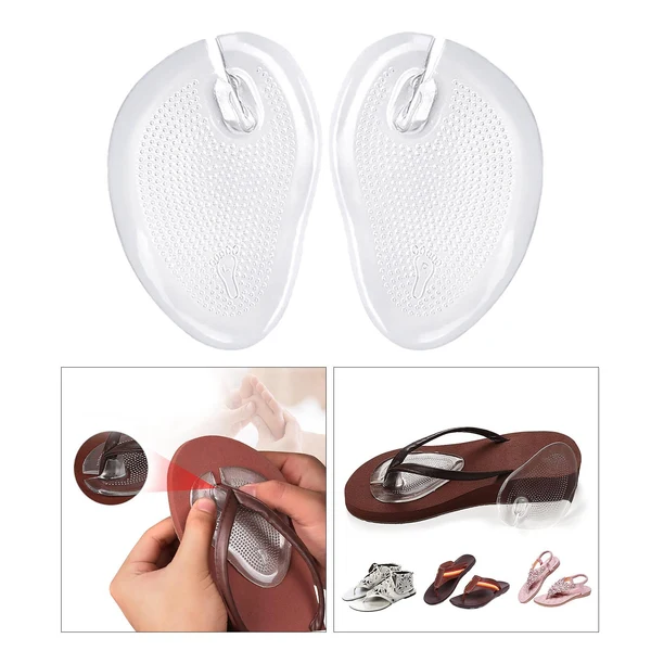 High-Grade Maxbell 2Pcs Self Adhesive Gel Forefoot Cushions Flip Flop Transparent for Sandals Specialty