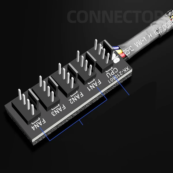 Detailed Maxbell 4 Pins Fan Splitter Cooling Fan Power Cable Hub PWM Fan Splitter CPU Cooler High-End