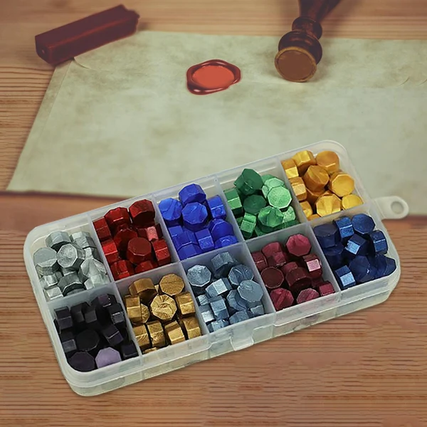 Pure Maxbell 600Pcs Multi Color Wax Seal Beads DIY Sealing Wax Bead for Wine Packages Mixed Colors Easy-to-Use