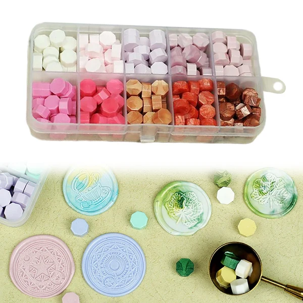 Contemporary Maxbell 600Pcs Multi Color Wax Seal Beads DIY Sealing Wax Bead for Wine Packages Pink Responsible