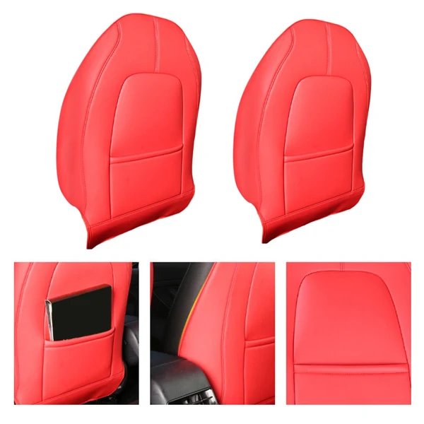 World-Class Maxbell 2 Count Backseat Protection Mat Kick Guard for Tesla Model 3 Model Y Red Reliable