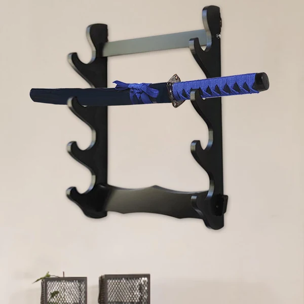Excellent Maxbell Sword Stand Rack Katana Support Display Hanger Wall Mount Holder Storage 4 Tiers 35x51cm Enhanced