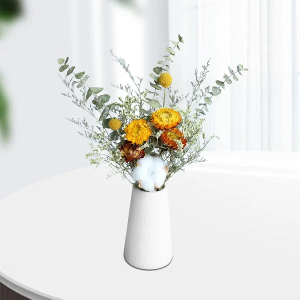 Genuine Maxbell Dried Flower Bouquet Eucalyptus Leaves Bunch Home Party Table Decor DIY Gift Daisy Verified