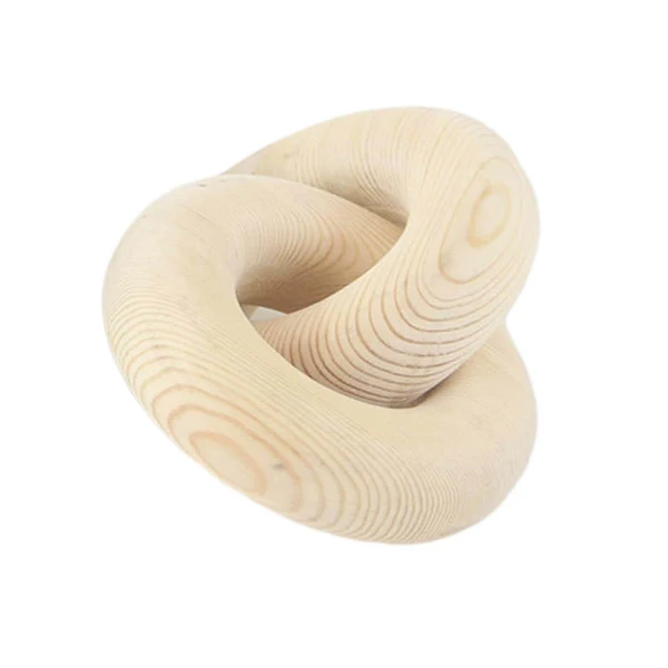 Premium Material Maxbell Maxbell Wooden Knot Sculpture Tabletop Centerpiece Wooden Chain Link Decor Wood Dependable