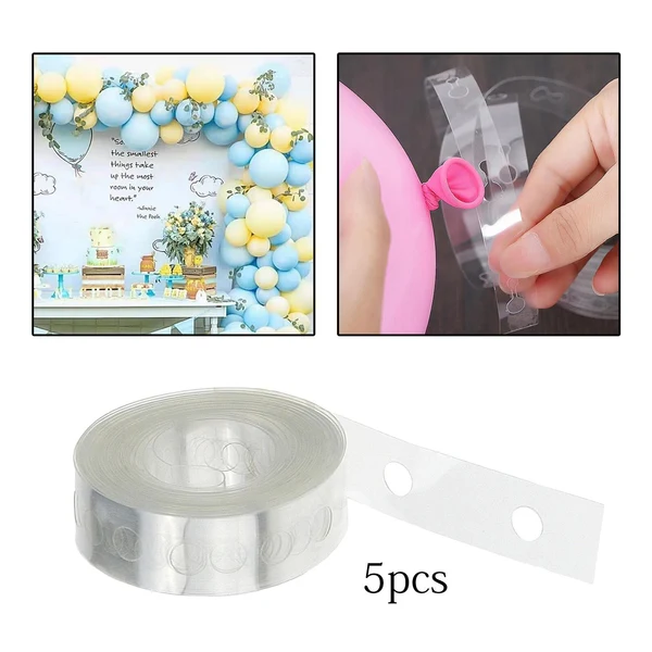 Flexible Maxbell 5Pcs Balloon Chain Strip 5M Balloon Holder for Party Baby Shower Supplies A Single Hole Casual