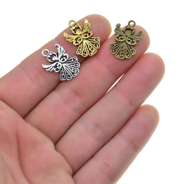 Optimized Maxbell 120 Pieces Angel Charms Pendants DIY for Crafts Supplies Jewelry Making Next-Generation