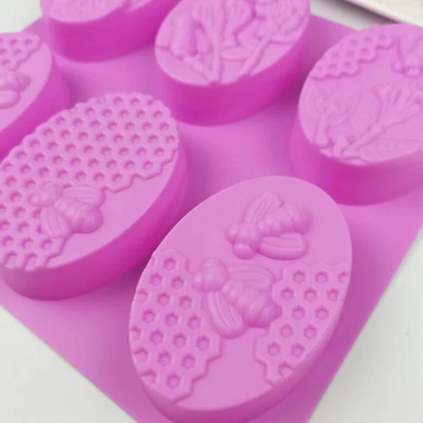 Pure Maxbell 3D Bee Silicone Soap Molds For Honeycomb Soap Making Candle Wax Resin Mold Purple Carefully Designed