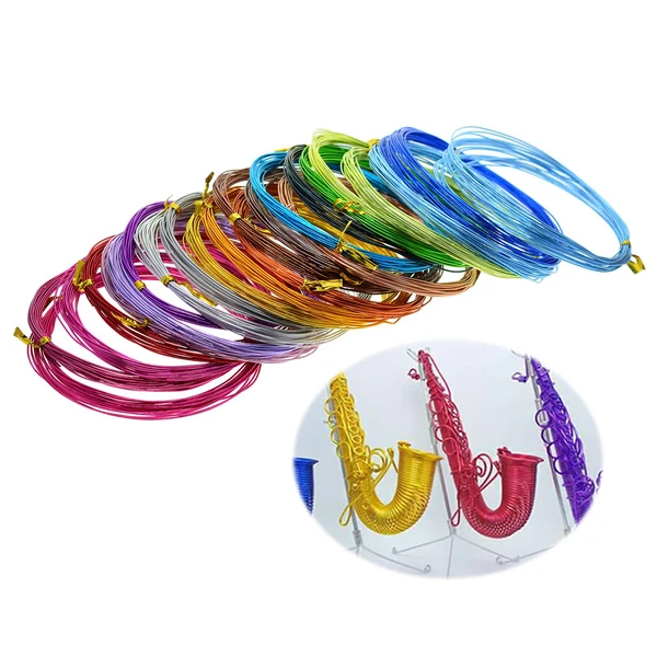 Solid Maxbell 24 Pieces Aluminum Wire Bendable String Cord for Jewelry Making Sculpting First-Class