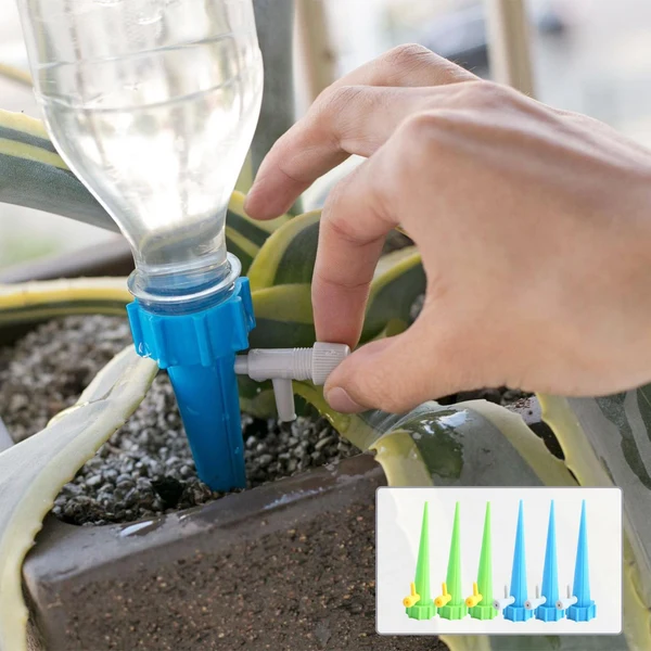 Practical Maxbell Automatic Self Watering Plant Watering Bottle Water Drip Irrigation Device 6pcs Comfortable