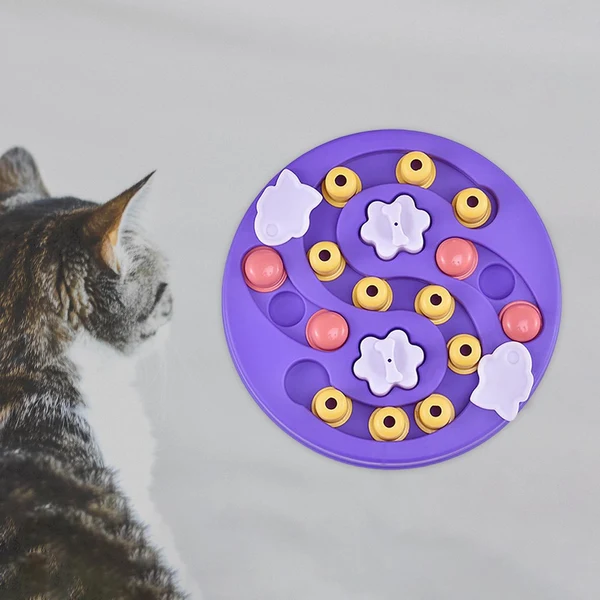 User-Friendly Maxbell Dog Puzzle Toy Pet Supply Interactive Toy Slow Feeding Food Puzzle Purple Soft