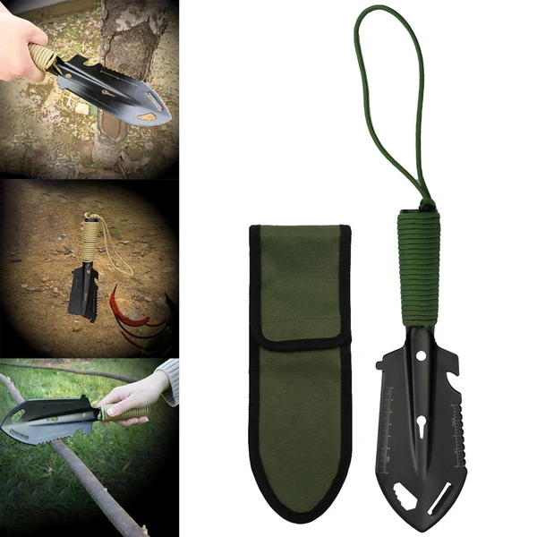 Premium Material Maxbell Mini Shovel Garden Trowel Multifunctional Shovel Emergency Survival Hunting Black Army Green Reusable