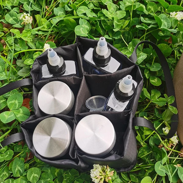 Secure Maxbell Seasoning Dispenser Set Portable Spice Shaker Jars for Vinegar Dry Herb Refined