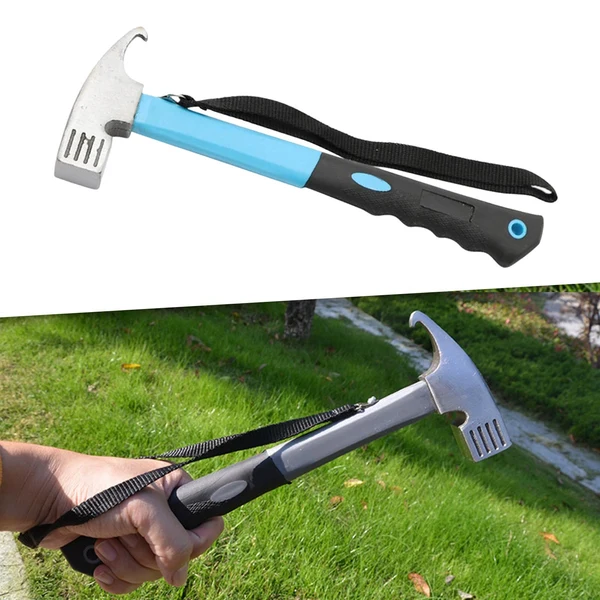 Elite Maxbell Outdoor Tent Peg Hammer Fishing Hiking Climbing Stake Nail Puller Blue Genuine