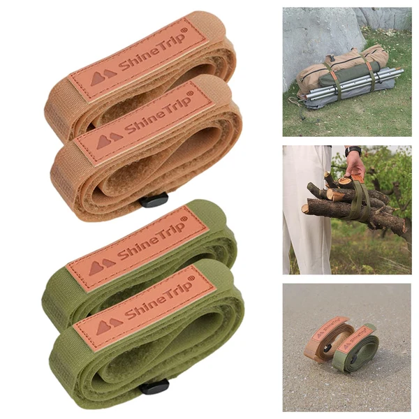 Refined Maxbell 2x Luggage Strap Suitcase Accessories for Travel Hiking Tent Awning Storage khaki Responsible