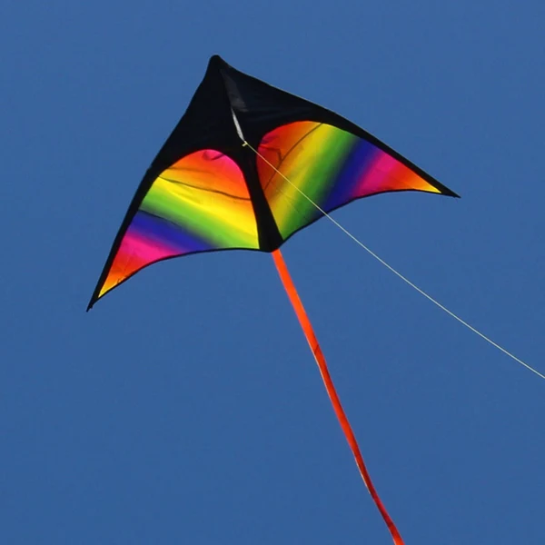 Artisan Maxbell Giant Delta Kite Fly Kite Windsock Triangle Kite Colorful for Toy Teenagers Crafted